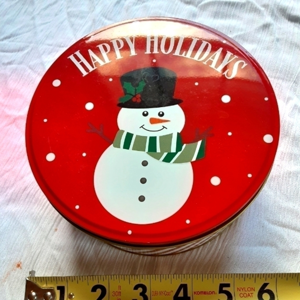 Happy Holidays Christmas Tin
